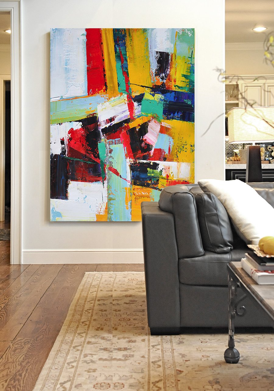 Palette Knife Contemporary Art #L10B - Click Image to Close